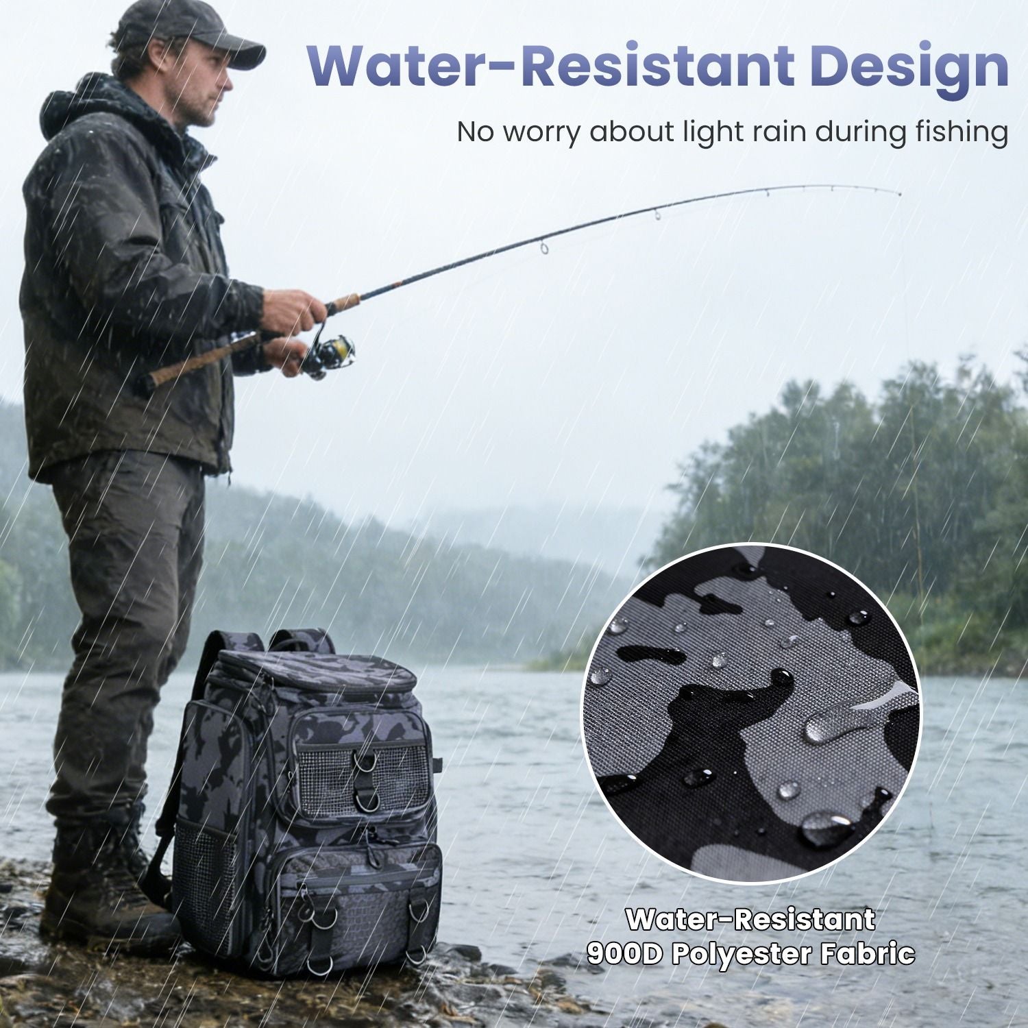 Large Capacity Fishing Tackle Backpack