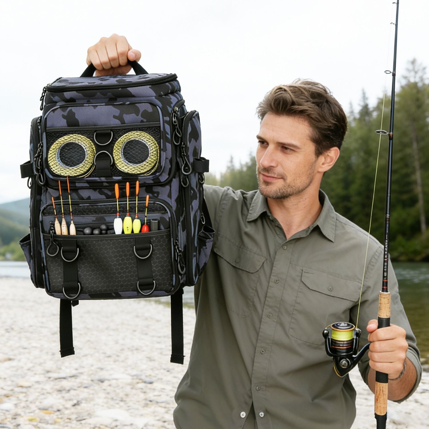 Large Capacity Fishing Tackle Backpack